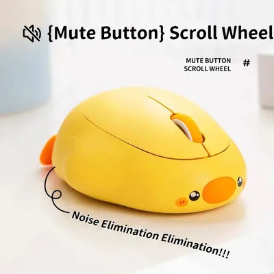 Cute Cartoon Penguin & Duck Wireless Mouse Tri-Model Silent Optical Ergonomic Mice Universal Perfect Gift Girls For Laptop iMac