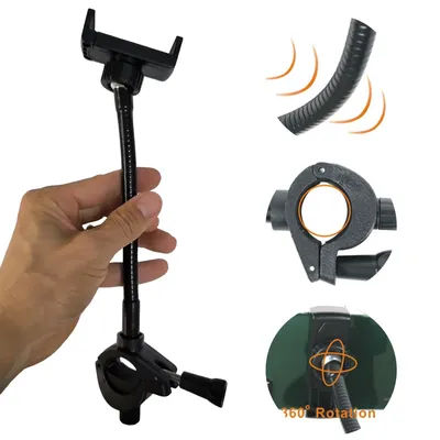 Support de micro Support de téléphone mains libres Support de téléphone Flexible col de cygne Support de téléphone portable Long pour Support de microphones/Smartphones