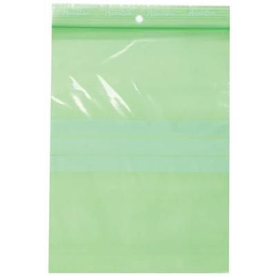 sachet zip recyclé - vert 50 µm - 200x150mm - manutan expert
