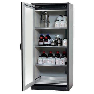 Armoire Q-display-30 Q30.195.086.wdfw Gris-3 Étagère 1 Bac - Asecos