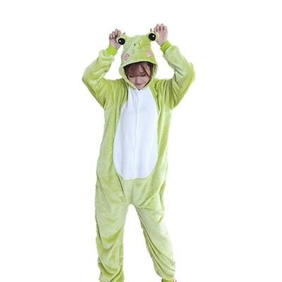 Pigiama Kigurumi Costume di fantasia Costume tutina Fantasia animale Rana Cartone animato Caldo Comodo Adulti Unisex Uomini e Donne Natale Halloween Carnevale Feste Performance Abbigliamento da Casa