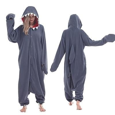 Pigiama Kigurumi Costume di Gruppo Costume tutina Fantasia animale Squalo Caldo Comodo Con cappuccio Pile Adulti Per uomo Per donna Unisex Halloween Carnevale Feste Performance Abbigliamento da Casa