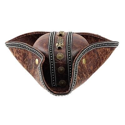 Retrò Vintage 17° secolo Costume Cosplay Cappello Pirata Costume Unisex Halloween Carnevale Mascherata Halloween Fiera Rinascimentale Adulti Cappello