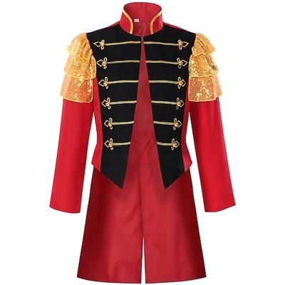 Retrò Vintage Rococò Cappotto Mascherata Giacca da circo Lunghe Principe Aristocratico Costume Per uomo Carnevale Mascherata Evento / Festa Adulti Cappotto Autunno Inverno