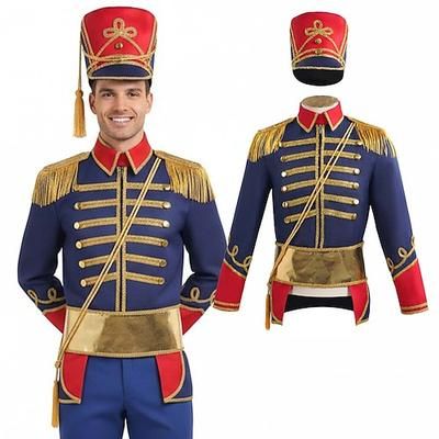 Costume di fantasia Giacca da circo direttore di circo guardia reale Nobile Retrò Vintage Vittoriano Stile militare Adulti Per uomo Halloween Carnevale Feste Performance Mascherata Costumi di
