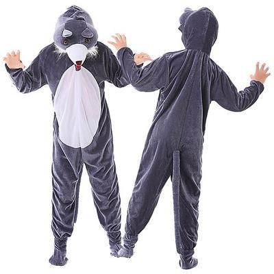 Costume da band di animali Pigiama Kigurumi Costume di fantasia Costume tutina Fantasia animale Lupo Warewolf Caldo Carino Comodo Con cappuccio Pile Bambini Adulti Per uomo Per donna Ragazzi