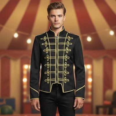 Costume di fantasia Giacca da circo direttore di circo Vittoriano Stile militare Adulti Per uomo Halloween Carnevale Feste Performance Mascherata Vestirsi
