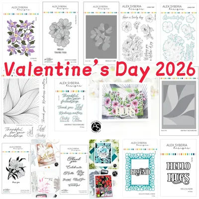 Valentines Day 2026 Floral Letter A2 Frame Metal Cutting Die Clear Stamps Stencil Press Plate for DIY Making Gift Card Scrapbook