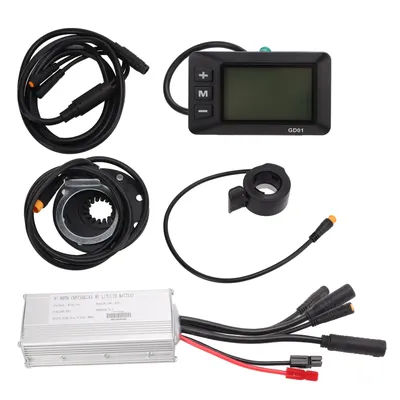 Electric Bike Motor Controller 22A Electric Modification Kit with GD01 Panel for 500W Geared Motor Bike Motor Controller