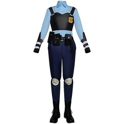 Detective degli animali Coniglietto Donna di polizia Costume Cosplay Abiti Film d'avventura Cosplay Costumi a Tema Film e TV for Per donna Ragazze Adulti Bambini Halloween Carnevale Performance