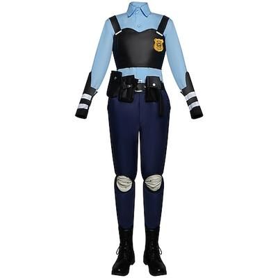 Detective degli animali Coniglietto Donna di polizia Costume Cosplay Abiti Film d'avventura Cosplay Costumi a Tema Film e TV for Per donna Ragazze Adulti Bambini Halloween Carnevale Performance