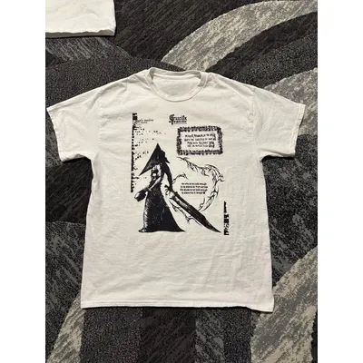 Vintage Silent Hill Tee Retro Gamer T-Shirt Classic Horror Game Clothing Graphic Short Sleeve Shirt Unisex Men Women All-Season