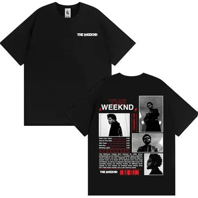 Rappeur The Weeknd Starboy Album couverture T-shirt vêtements pour hommes Harajuku Punk Hip Hop T-shirts homme 100% coton à manches courtes T-shirt