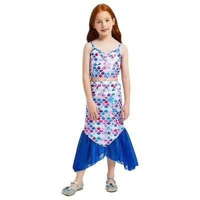 Sirena Principessa Sirena Vestito Cosplay for Ragazze Bambini Carnevale Mascherata Settimana del libro Vacanza Feste Ferie