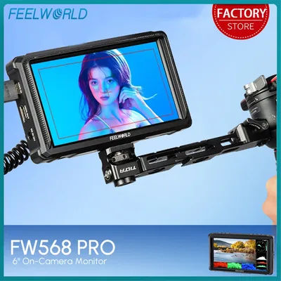 FEELWORLD FW568 PRO 6 pouces 1920X1080 IPS 1200nit caméra champ DSLR moniteur 3D LUT 4K 60Hz HDMI dans la surveillance de la forme d'onde