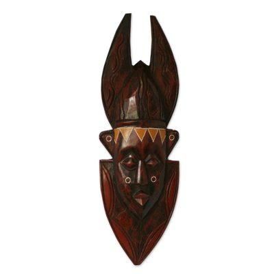 Ashanti wood mask, 'In Memoriam'