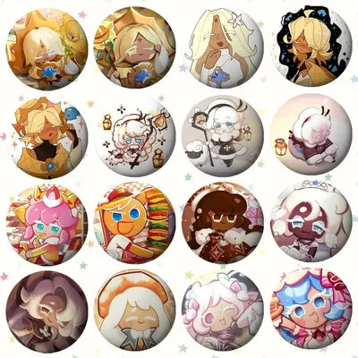C-Cookie Run K-Kingdom Badges Tinplate Soft Button Pin Brooch Metal Badge Custom Jewelry Accessories Hat Bag Lapel