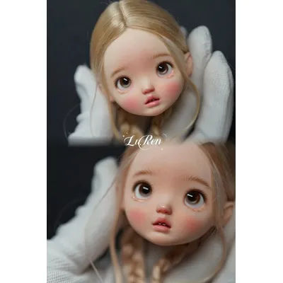 SD BJD Doll 1/6 doudou nimo Head Beautiful Girl Makeup High Quality Resin Toy Gift Just a Head Free Shipping