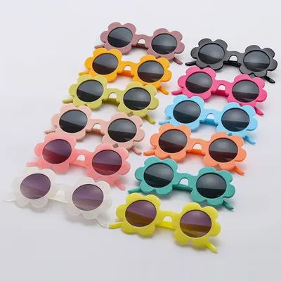 Lunettes de soleil tournesol pour femmes, rétro, rondes, à fleurs, amusantes, pour Disco/Festival/fête, pour adultes, nouvelle collection