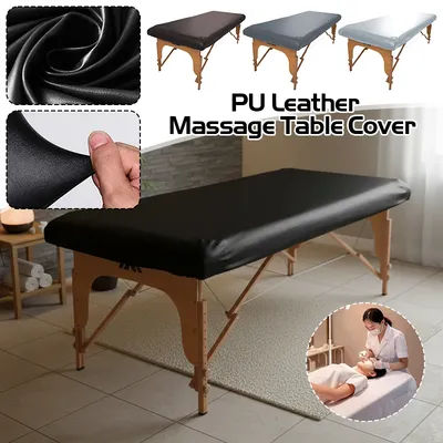 PU Leather Massage Table Cover Wipeable Waterproof Antifouling Beauty Salon SPA Massage Table Cover Fitted Replacement Bed Sheet