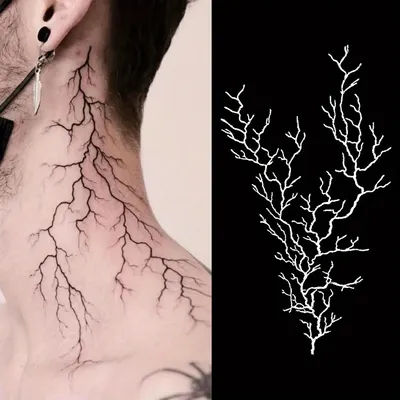 1 Sheet Hand Back Lightning Waterproof and Long-lasting Temporary Tattoo