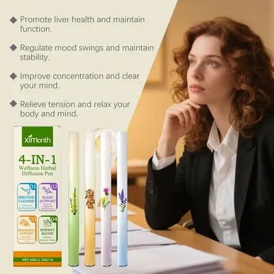 Four in One Herbal Energy Enhance Energy Promote Sleep Protect Liver and Lung Health Clean the Lungs for High-Pressure People