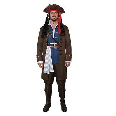 Pirates of the Caribbean Costumi da pirata Mascherata Film Da serata Cosplay for Per uomo Adulti Halloween Carnevale Con il fumetto
