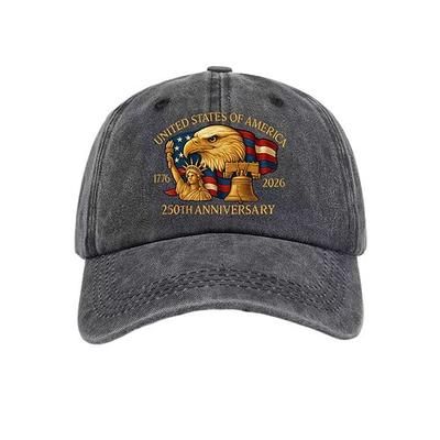 Cappellino da baseball Bandiera Americana Retrò Vintage Eredità Patriotico 1776-2026 per Unisex Adulti Stampa 3D per Giorno dell'Indipendenza / 4 Luglio 4 Luglio All'aperto Casual Quotidiano