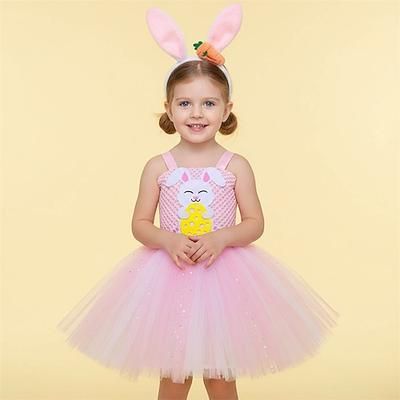 Tutu Vestaglia Vestiti Divertente Bambini Ragazze Giornata universale dell'infanzia Pasqua Carnevale Feste Vestirsi