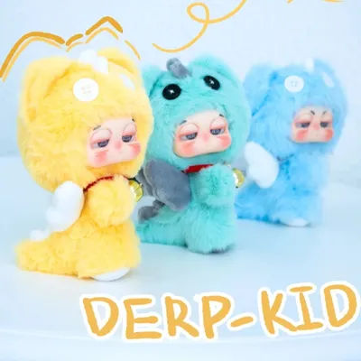 【In Stock】Baby Three Derpkid Dragon Catcher Series Plush Doll Blind Box Kawaii Plush Toy Bag Pendant Keychain Doll Birthday Gift