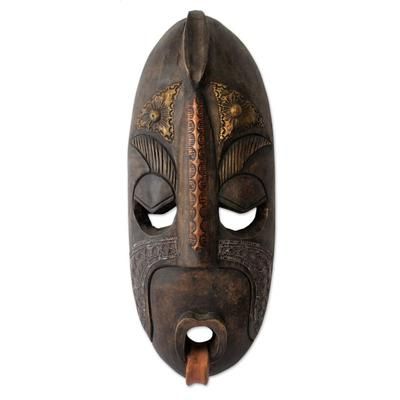 Ivoirian wood mask, 'True Courage'