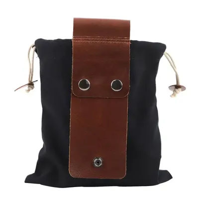 Sac de Rangement en Cuir pour la Chasse, la Collecte de Fruits et Légumes, le Bushcraft, le Jardinage, le Camping, avec Poche Suspendue pour Outils