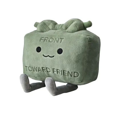 New 20CM Clay the Claymore Plush Doll Kawaii Green Square Doll Pillow Accessories Gift Collection Model For Kid Birthday Gifts