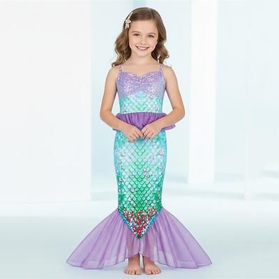 Sirena Principessa Sirena Vestito Costume per festa a tema Cosplay for Ragazze Bambini Carnevale Mascherata Settimana del libro Feste Ferie