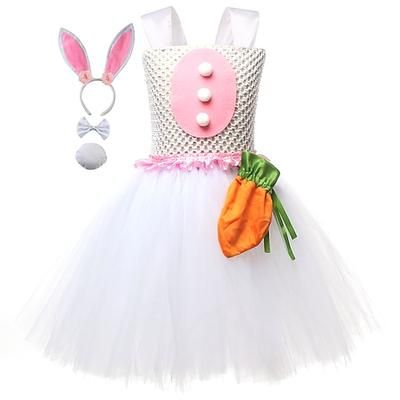 Tutu Vestaglia Fantasia animale Coniglio coniglietto di Pasqua Vestiti Divertente Bambini Ragazze Halloween Pasqua Carnevale Feste Costumi di Halloween facili Vestirsi