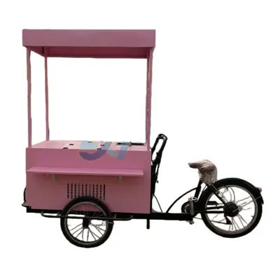Factory Price Coffee Tricycle Cargo Bicycle Cafe Snack Ice Cream Bike Mobile Vending Cart for Sale