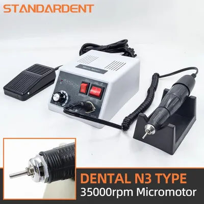 N3/204 Dental Lab Grinder Electric Grinder Laboratory Micro Motor Polisher Denture Zirconia Finishing Nail Dril 35000 Machine
