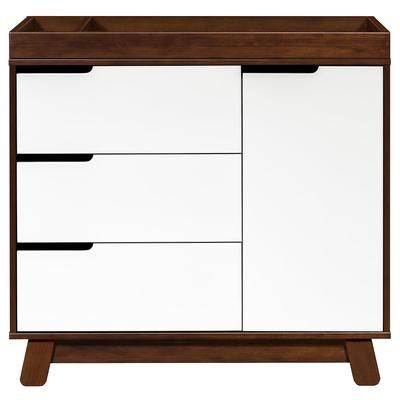 Babyletto Hudson 3-Drawer Changer Dresser, KD w/Removable Changing Tray in Espresso/White