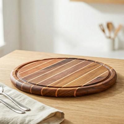 Zesty Moments,'Striped Reclaimed Wood Board for Cooking and Charcuterie'