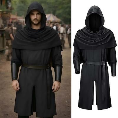 Medievale Rinascimento Costume di fantasia Parabraccia Tunica Guerriero Vichingo Costume Per uomo Halloween Carnevale Performance LARP Fiera Rinascimentale Adulti Costume