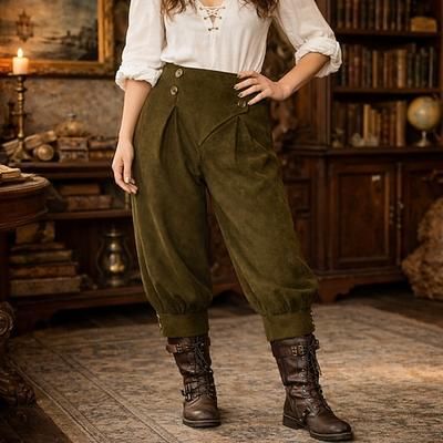 Retrò Vintage Medievale Rinascimento Pantaloni Pirata Costume Per donna Costumi da pirata Halloween Carnevale Mascherata Fiera Rinascimentale LARP Festa a tema retrò Adulti Pantaloni