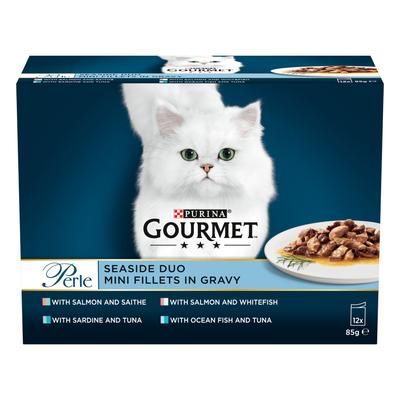 60 x 85g Seaside Duo in Gravy Gourmet Perle Wet Cat Food