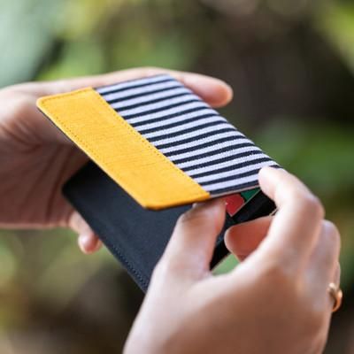 Lurik Organization,'Cotton Card Wallet with Striped Javanese Lurik Pattern'