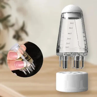 6ml Scalp Applicator Mini Head Massager Roller Ball Brush Hair Growth Essential Oil Medicine Liquid Applicator Massage Comb