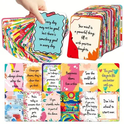 21-72pcs Per Pack Featuring Empowering Quotes for Women, Motivational Postcards, Daily Affirmation Cards for Mental Well-Being