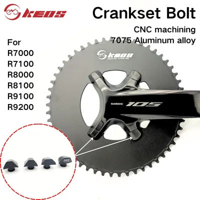 KEOS Crankset Screws Chainring Bolts For 105 UT DA R9200 R8100 R7100 8000Crankset Alloy 7075 Chainwheel Screws NutsBicycle Parts