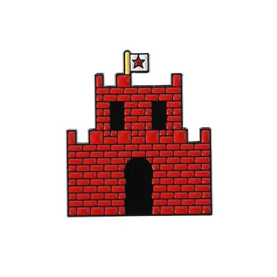 Creative 3D Game Castle City Enamel Pins Cartoon Game Scenario Childhood Brooch Backpack Lapel Badge Jewelry Gift for Friends