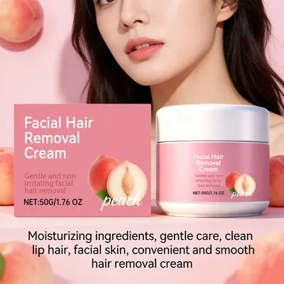 Peach Facial Hair Removal Cream Painless Depilatory Gentle Remove Upper Lip Hair Growth Inhibitor Smooth Skin Body Care