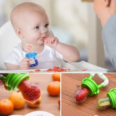 Baby Fruit Feeder Fresh Food Feeder Baby Fruit Teething Toy Silicone Bag Food Grade Silicone Baby Feeder Suitable for Babies