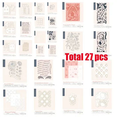 Botanicals Market Place Mini New Bitty Holiday Metal Cutting Dies Stamp Stencils for DIY Scrapbooking Handmade Photo Album